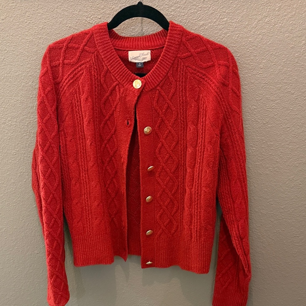 Red Universal Thread Cardigan